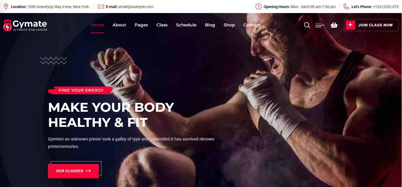 Fitness Demo Designs